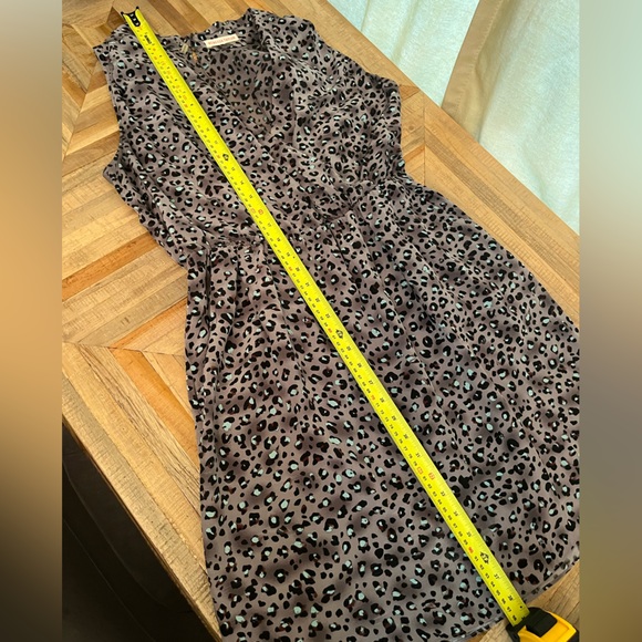 Rebecca Taylor 100% Silk Leopard Print Open Back Dress Size 12 - Picture 13 of 15